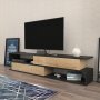 HANAH HOME TV polica Cortez Anthracite Oak - slika 3