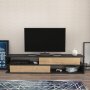 HANAH HOME TV polica Cortez Anthracite Oak - slika 1