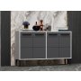 HANAH HOME TV polica Stria White Anthracite - slika 2