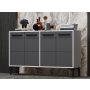 HANAH HOME TV polica Stria White Anthracite - slika 3