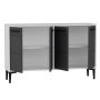 HANAH HOME TV polica Stria White Anthracite - slika 4