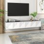 HANAH HOME TV polica Artemis White Anthracite - slika 2