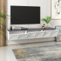 HANAH HOME TV polica Artemis White Anthracite - slika 4