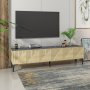 HANAH HOME TV polica Artemis Sapphire Oak Anthracite - slika 1