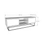 HANAH HOME TV polica Escape 140 Felt - slika 5