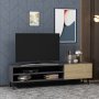 HANAH HOME TV polica Blake Anthracite Oak - slika 1