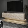 HANAH HOME TV polica Neon Illuminated Travertine - slika 2