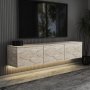 HANAH HOME TV polica Neon Illuminated Travertine - slika 3
