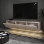 HANAH HOME TV polica Neon Illuminated Travertine - slika 4
