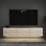 HANAH HOME TV polica Neon Illuminated Travertine - slika 1