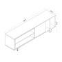 HANAH HOME TV polica Rosmar White Wenge - slika 5
