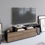 HANAH HOME TV polica Nexera Black Walnut - slika 1