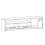 HANAH HOME TV polica Tyson Oak Anthracite - slika 4
