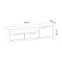 HANAH HOME TV polica Tyson Oak Anthracite - slika 5