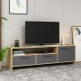 HANAH HOME TV polica Tyson Oak Anthracite - slika 1