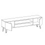 HANAH HOME TV polica Bloom White - slika 4