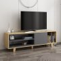 HANAH HOME TV polica Rosmar Oak Anthracite - slika 1