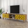 HANAH HOME TV polica Class Walnut Yellow - slika 2