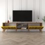 HANAH HOME TV polica Class Walnut Yellow - slika 3