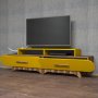 HANAH HOME TV polica Flora Walnut Yellow - slika 2