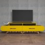 HANAH HOME TV polica Flora Walnut Yellow - slika 3
