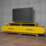 HANAH HOME TV polica Flora Walnut Yellow - slika 1