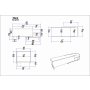 HANAH HOME TV polica Parion White Black Walnut - slika 5