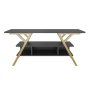 HANAH HOME TV polica Minerva Gold Anthracite - slika 5