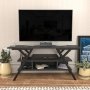 HANAH HOME TV polica Minerva Black Anthracite - slika 1