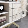 HANAH HOME TV polica North White Gold - slika 3