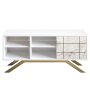 HANAH HOME TV polica North White Gold - slika 4