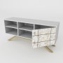 HANAH HOME TV polica North White Gold - slika 5