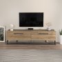 HANAH HOME TV polica Astrid Walnut Black - slika 1