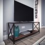 HANAH HOME TV polica Xena Black Walnut - slika 2