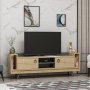 HANAH HOME TV polica Tyler Oak Anthracite - slika 1