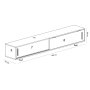 HANAH HOME TV polica Nehi White White - slika 4