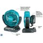 MAKITA Akumulatorski ventilator (DCF102Z) - slika 2