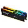 KINGSTON DIMM DDR5 16GB (2x8GB kit) 5600MT/s, FURY Beast Black RGB XMP (KF556C40BBAK2-16) - slika 1