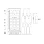 MQUVEE Vinska vitrina WineCave 700 40D - slika 4