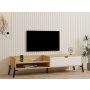 HANAH HOME TV polica Trezza Sapphire Oak White - slika 1