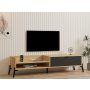 HANAH HOME TV polica Trezza Sapphire Oak Antracite - slika 1