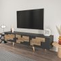 HANAH HOME TV polica 3 D Anthracite Walnut - slika 2