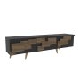 HANAH HOME TV polica 3 D Anthracite Walnut - slika 5