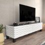 HANAH HOME TV polica Lerze White Black - slika 2