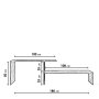 HANAH HOME TV polica Zagreb L540 - slika 5