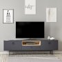 HANAH HOME TV polica Naturel Anthracite - slika 2
