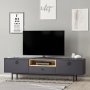 HANAH HOME TV polica Naturel Anthracite - slika 3