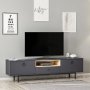 HANAH HOME TV polica Naturel Anthracite - slika 1