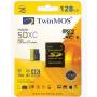TwinMOS 128GB TM128MSDXC10V30U3 microSDXC memorijska kartica sa adapterom - slika 1