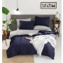 L`ESSENTIEL MAISON Ranforce posteljina (200x220) Cift Yonlu Dark Blue Grey - slika 1